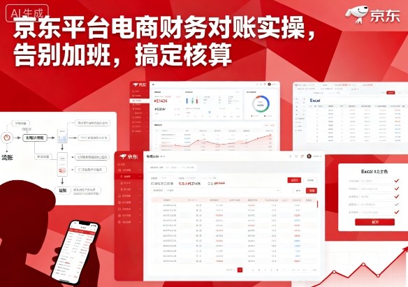 京东平台电商财务对账实操，告别加班，搞定核算-情久项目网