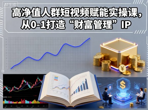 高净值人群短视频赋能实操课，从0-1打造“财富管理”IP-情久项目网