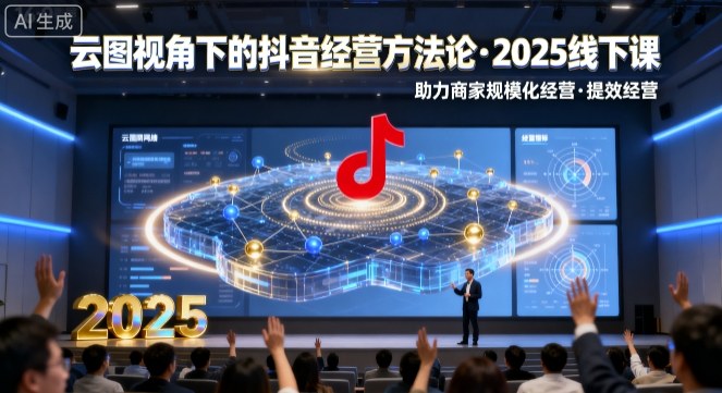 云图视角下的抖音经营方法论，2025线下课，助力商家规模化经营，提效经营(录音+字幕)-情久项目网