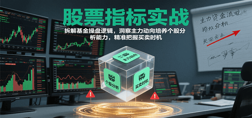 股票指标实战，基金操盘逻辑拆解，洞察主力动向培养个股分析能力把握买卖时机(更新)-情久项目网