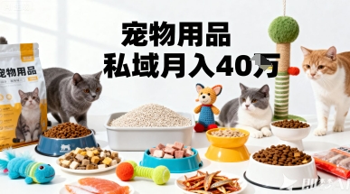 月变现40个！宠物用品私域运营的精准掘金之道玩法-情久项目网