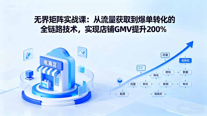 无界矩阵实战课：从流量获取到爆单转化的全链路技术，实现店铺GMV提升200%-情久项目网