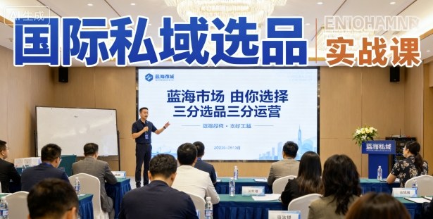 国际私域选品实战课，蓝海市场由你选择，七分选品三分运营-情久项目网