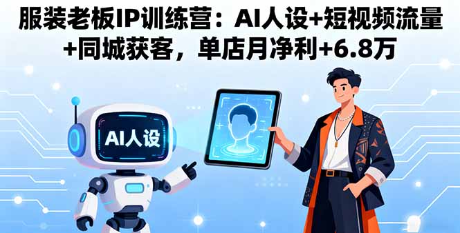 服装老板IP训练营：AI人设+短视频流量+同城获客，单店月净利+6.8万-情久项目网