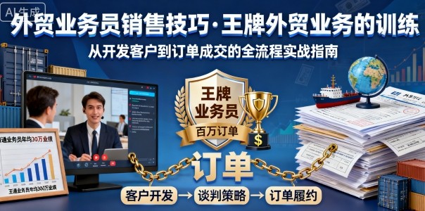 外贸业务员销售技巧，王牌外贸业务的训练-情久项目网