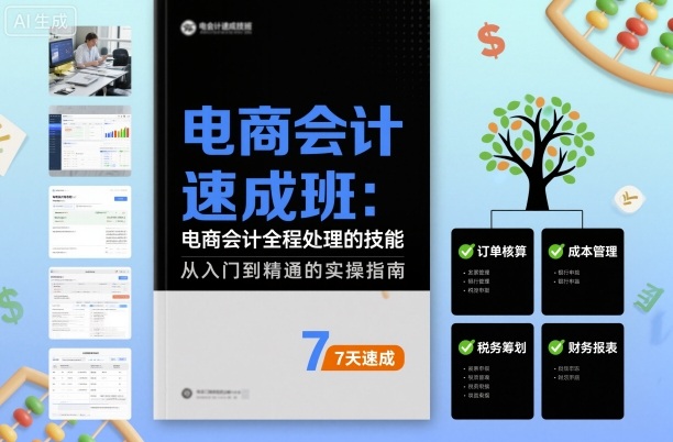 电商会计速成班，电商会计全程处理的技能-情久项目网