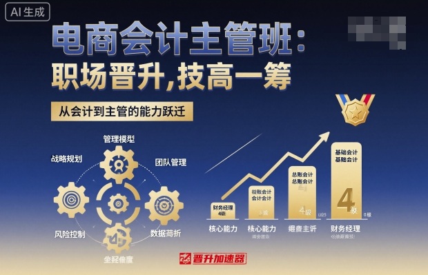 电商会计主管班，职场晋升，技高一筹-情久项目网