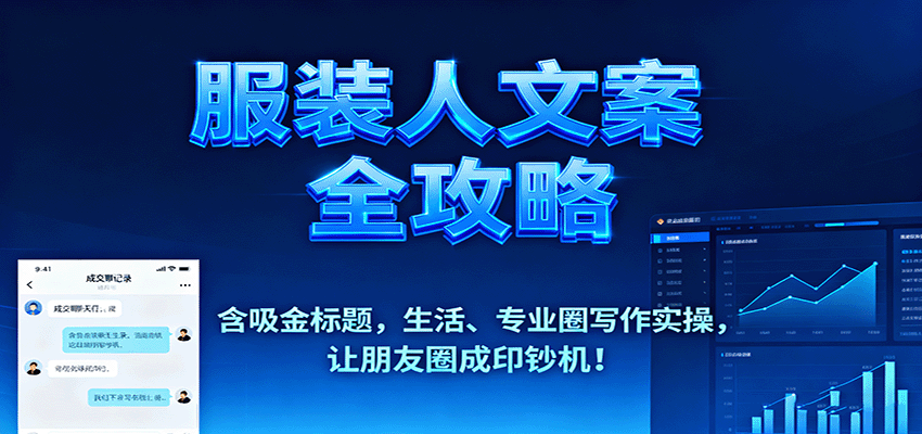 服装人文案全攻略，含吸金标题，生活、专业圈写作实操，让朋友圈成印钞机！-情久项目网