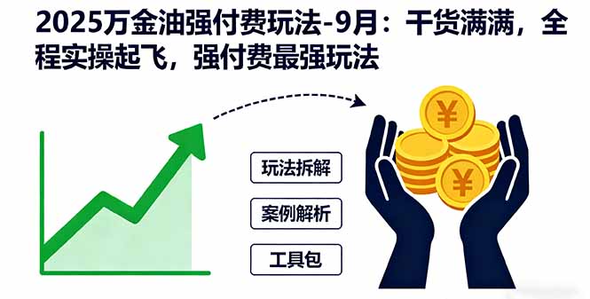 2025万金油强付费玩法-9月：干货满满，全程实操起飞，强付费最强玩法-情久项目网