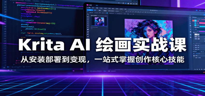 Krita AI 绘画实战课：从安装部署到变现，一站式掌握创作核心技能-情久项目网