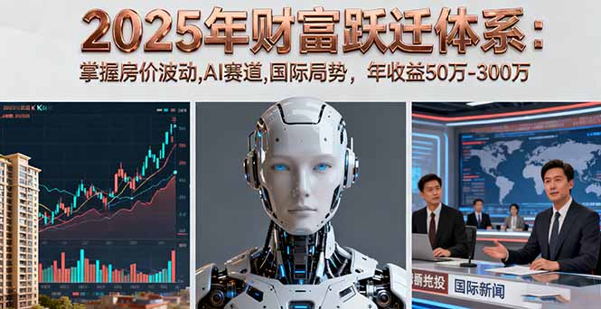2025年财富跃迁体系：掌握房价波动,AI赛道,国际局势，年收益50万-300万-情久项目网