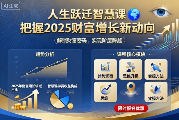 人生跃迁智慧课，把据2025财富增长新动向-情久项目网