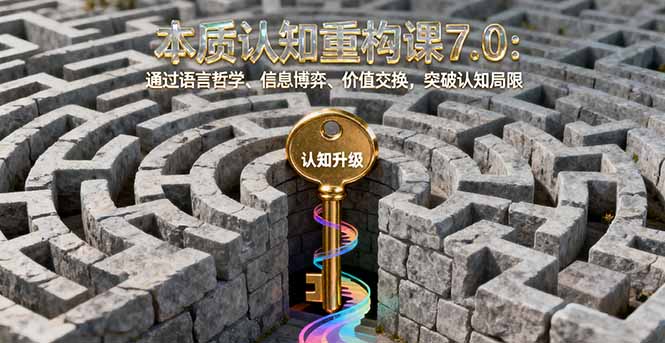 本质认知重构课7.0：通过语言哲学、信息博弈、价值交换，突破认知局限-情久项目网