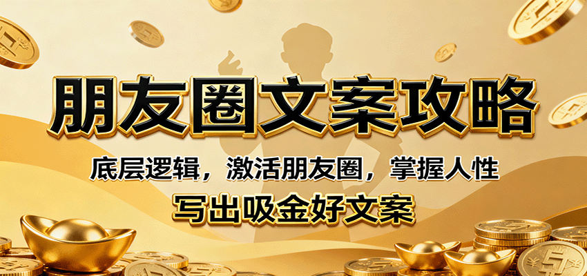 朋友圈文案攻略：底层逻辑，激活朋友圈，掌握人性，写出吸金好文案-情久项目网