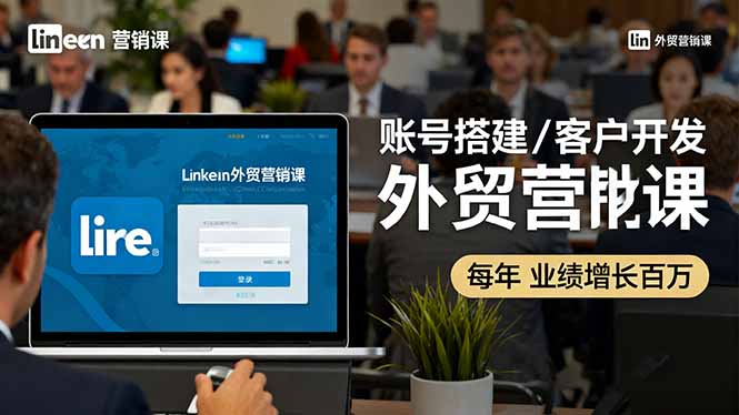 LinkedIn外贸营销课：账号搭建/客户开发/成交转化，年业绩增长百万+-情久项目网