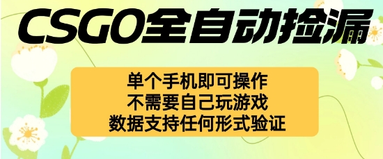 自动挂G捡漏，不用自己挂G不用玩游戏，一个手机即可操作，新手小白轻松月入1W+【揭秘】-情久项目网