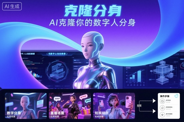 AI数字人认知实操课，克隆你的数字人分身-情久项目网