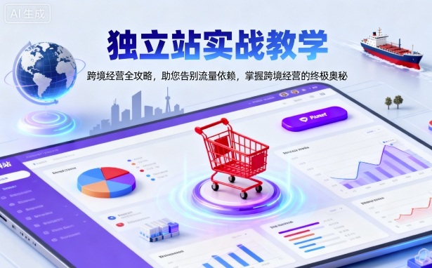独立站实战教学，跨境经营全攻略，助您告别流量依赖，掌握跨境经营的终极奥-情久项目网