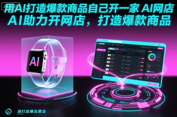 用AI打造爆款商品自己开一家AI网店，AI助力开网店，打造爆款商品-情久项目网