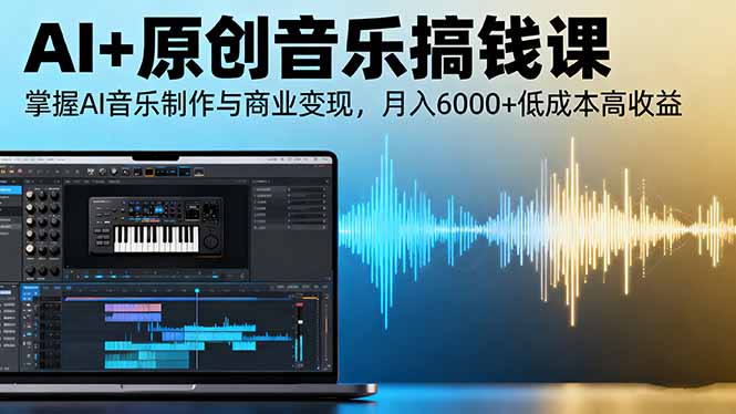 AI+原创音乐搞钱课：掌握AI音乐制作与商业变现，月入6000+低成本高收益-情久项目网