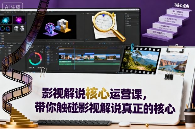 影视解说核心运营课，带你触碰影视解说真正的核心-情久项目网