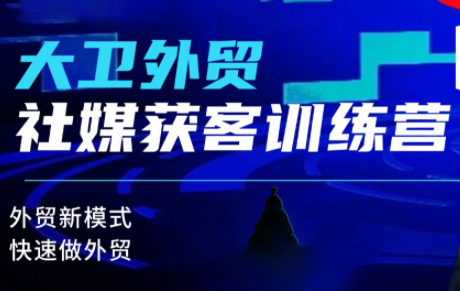 大卫老师·外贸社媒获客独家训练营(更新10月)-情久项目网