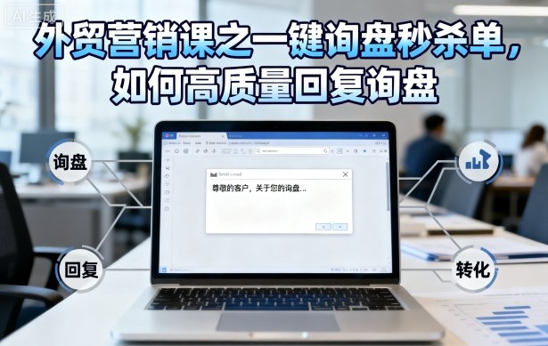 外贸营销课之一键询盘秒杀单，如何高质量回复询盘-情久项目网