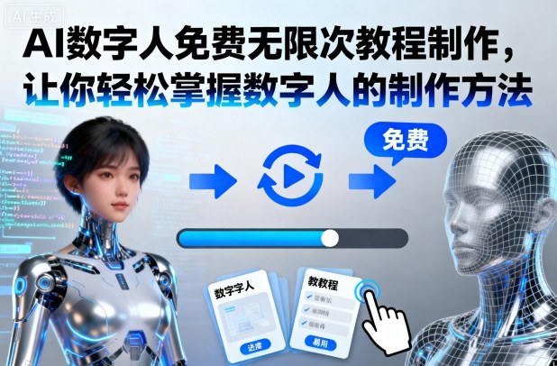 AI数字人免费无限次教程制作，让你轻松掌握数字人的制作方法-情久项目网