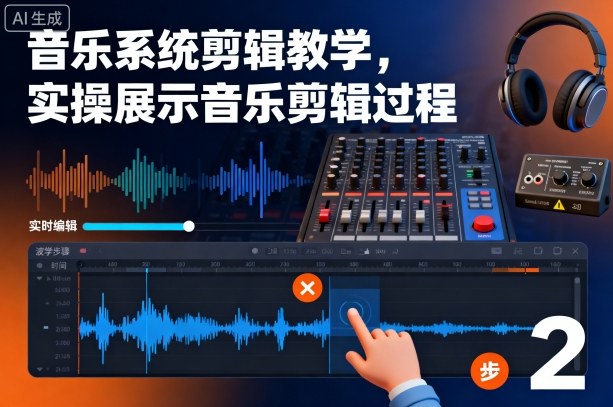 音乐系统剪辑教学，实操展示音乐剪辑过程-情久项目网