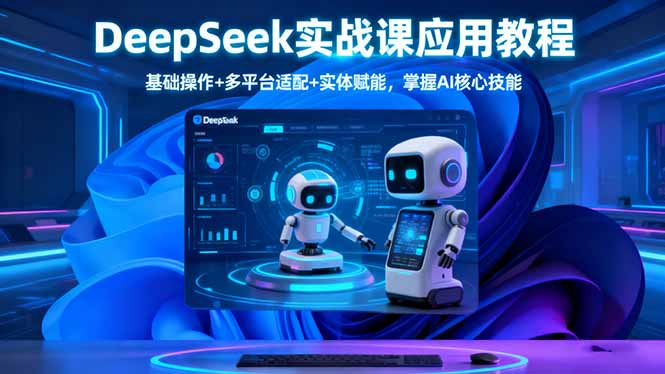 DeepSeek实战课应用教程、基础操作+多平台适配+实体赋能，掌握AI核心技能-情久项目网