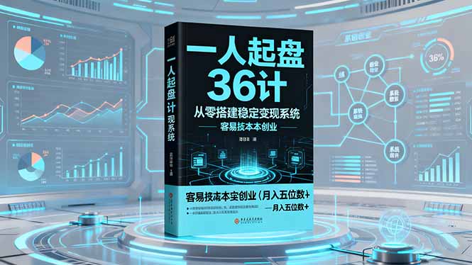 一人起盘36计：从零搭建稳定变现系统，实现低成本创业，月入五位数+-情久项目网