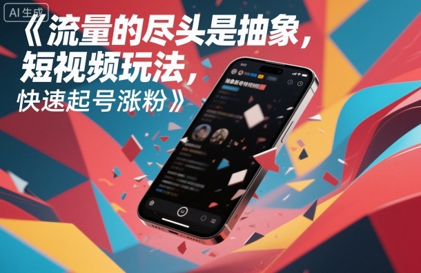 流量的尽头是抽象，抽象新奇特短视频玩法，快速起号涨粉-情久项目网