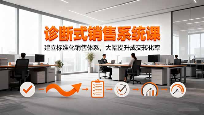 诊断式销售系统课，建立标准化销售体系，大幅提升成交转化率-情久项目网