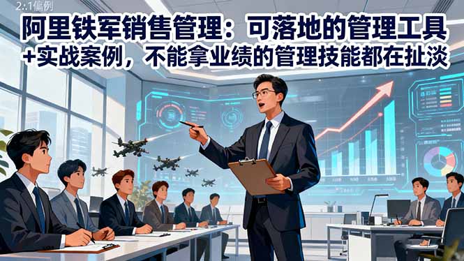 阿里铁军销售管理：可落地的管理工具+实战案例，不能拿业绩的管理都在扯淡-情久项目网