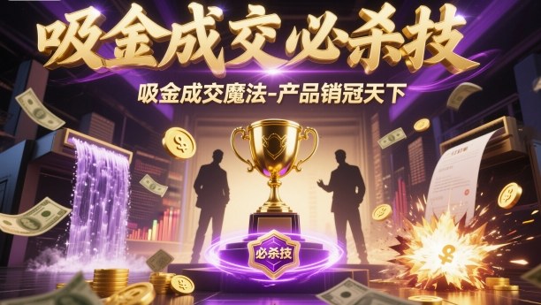吸金成交必杀技，吸金成交魔法-产品销冠天下-情久项目网