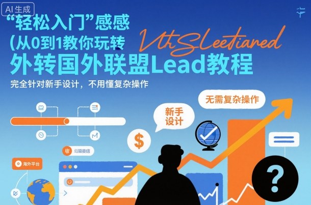国外联盟賺美刀项目，从0到1教你玩转国外联盟Lead教程，纯新手可操作性100%-情久项目网
