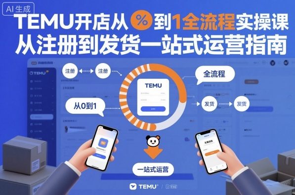 TEMU开店从0到1全流程实操课，从注册到发货一站式运营指南-情久项目网
