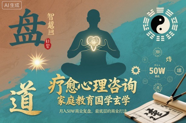 疗愈心理咨询，家庭教育国学玄学，月入50个商业复盘，最底层的商业打法-情久项目网