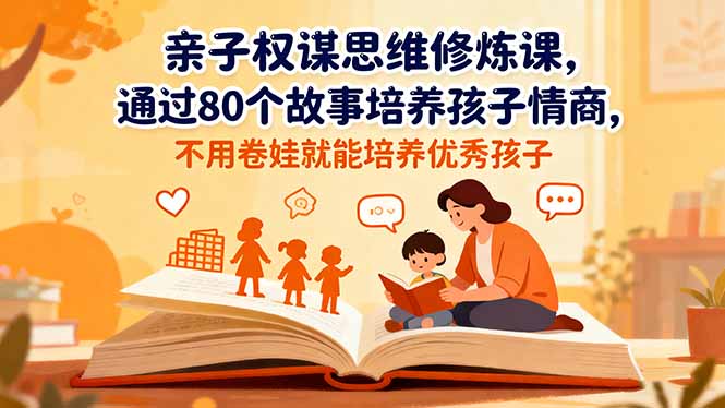 亲子权谋思维修炼课，通过80个故事培养孩子情商,不用卷娃就能培养优秀孩子-情久项目网