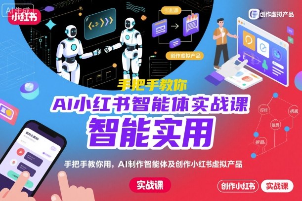 AI小红书智能体实战课，手把手教你用AI制作智能体及创作小红书虚拟产品，提效+内容商业化(更新)-情久项目网