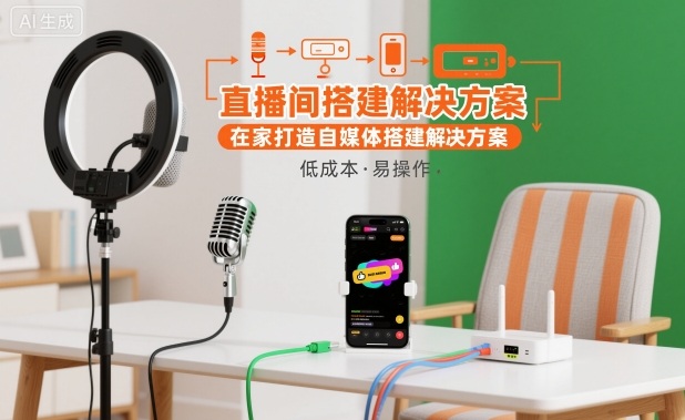 直播间搭建解决方案，在家打造自媒体搭建解决方案-情久项目网