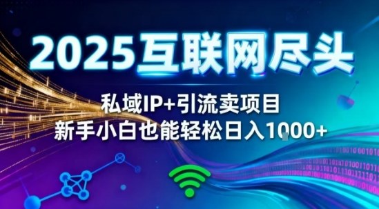 2025网创尽头王炸项目！私域IP+精准引流，新手小白在家躺賺日入1k，零经验也能上手【揭秘】-情久项目网