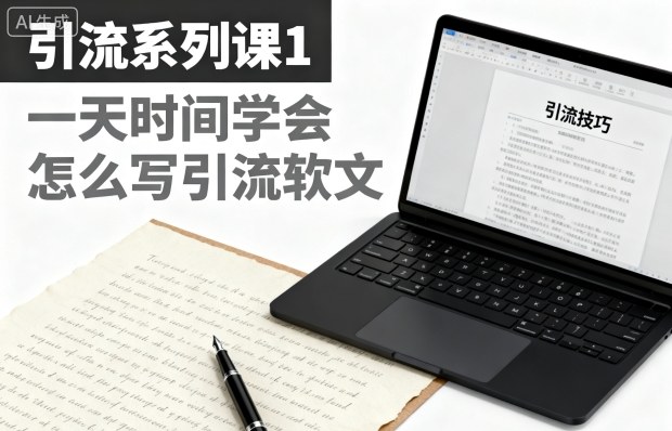 引流系列课1，一天时间学会怎么写引流软文-情久项目网