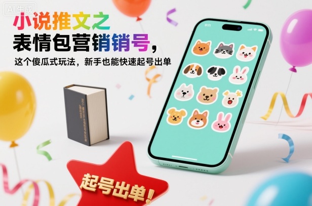 小说推文之表情包营销号，这个傻瓜式玩法，新手也能快速起号出单-情久项目网
