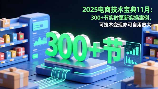 2025电商技术宝典11月：200+节实时更新实操案例，可技术变现亦可自用放大-情久项目网