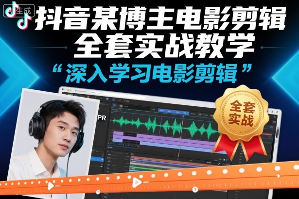 抖音某博主电影剪辑全套实战教学，深入学习电影剪辑-情久项目网