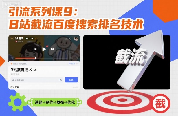 引流系列课9：B站截流百度搜索排名技术-情久项目网