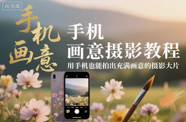 手机画意摄影教程，用手机也能拍出充满画意的摄影大片-情久项目网