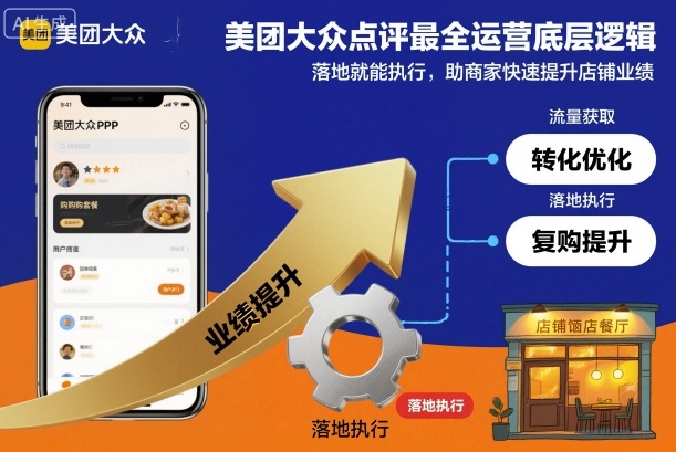 美团大众点评最全运营底层逻辑，落地就能执行，助商家快速提升店铺业绩-情久项目网