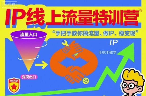 IP线上流量特训营，手把手教你搞流量、做IP、稳变现-情久项目网